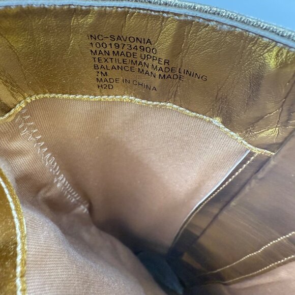 INC Gold Woven Metallic Knee-High Stiletto Boots Womens SIZE 7 - Picture 8 of 8